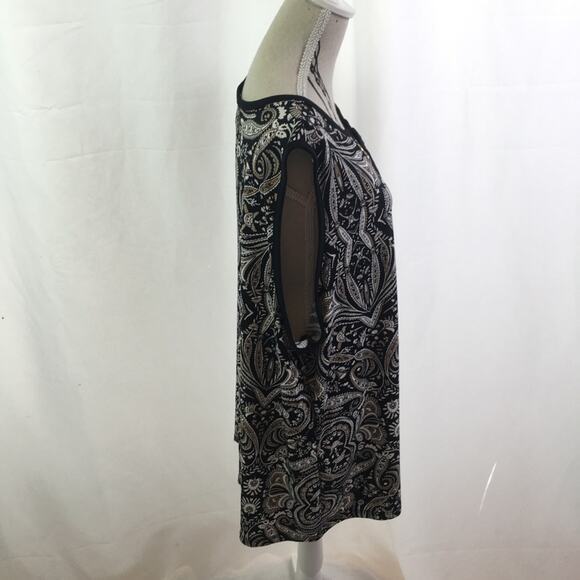Liz Claiborne Career Grommet Tank Black Paisley XL - Picture 5 of 13